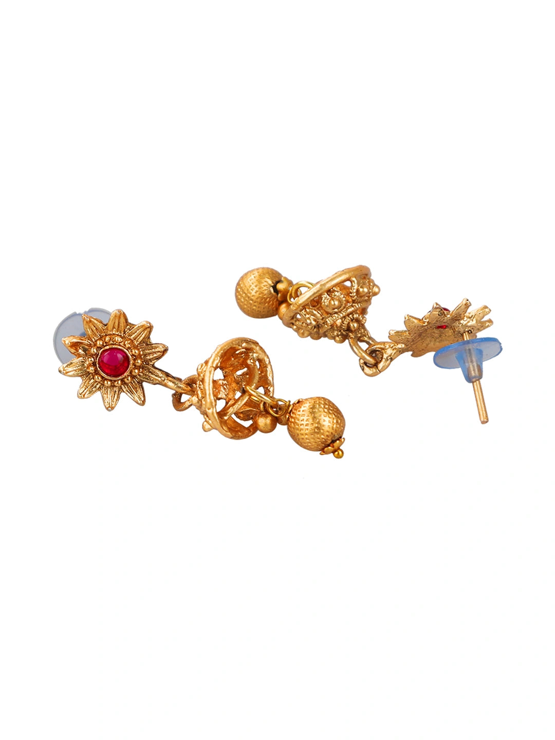 Gold Plated Traditional Cz Stone Necklace Set